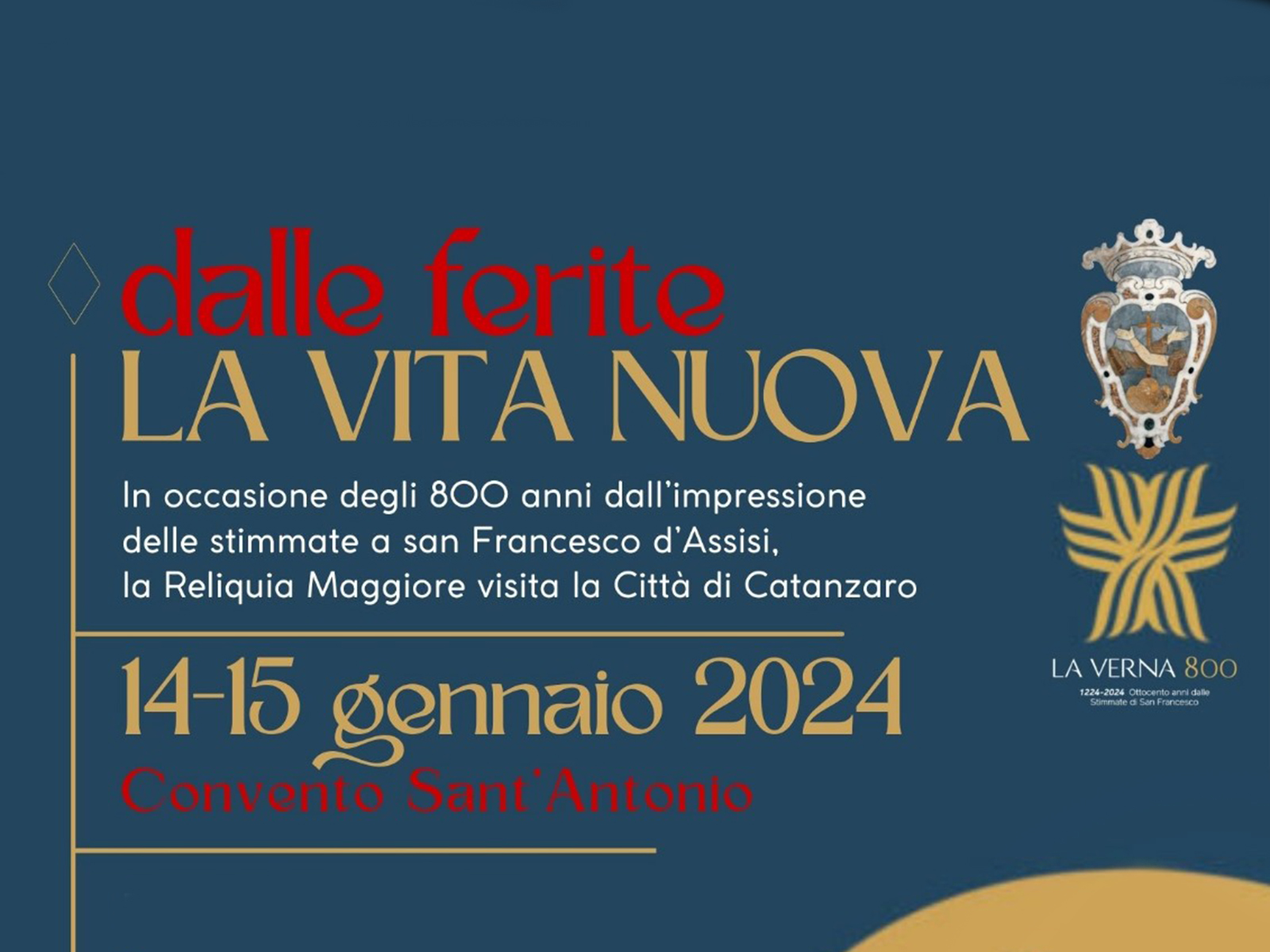 Anteprima "Dalle ferite la vita nuova" con la reliquia maggiore di san Francesco 14 e 15 gennaio 2024