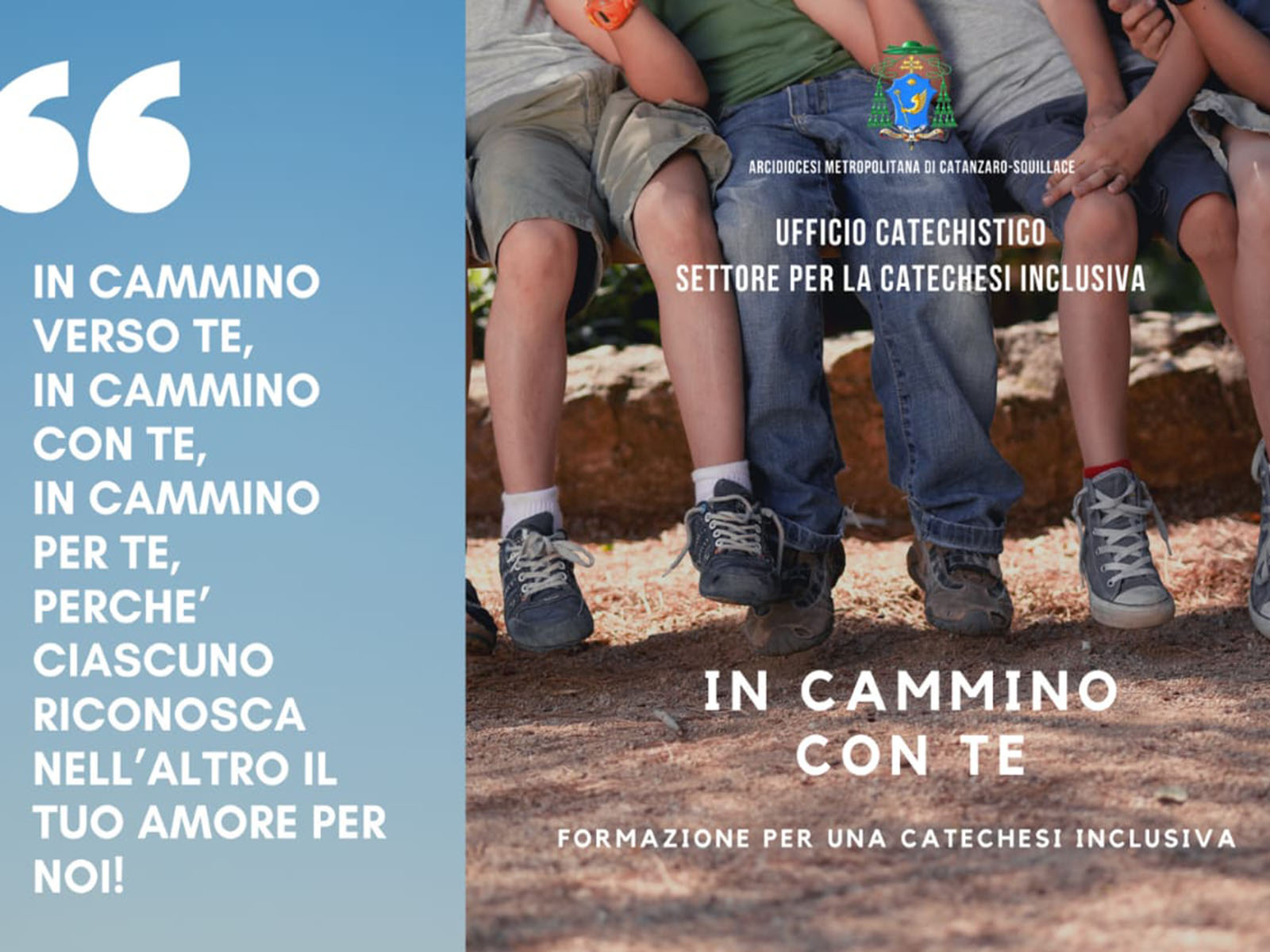 Locandina "In cammino con Te" 2024. Formazione per una catechesi inclusiva.