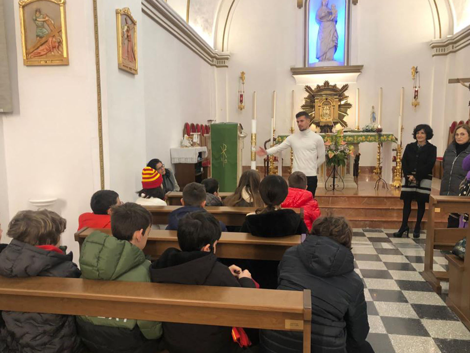 11 febbraio 2024 – Mario Situm nella parrocchia "Santa Teresa" di Catanzaro.