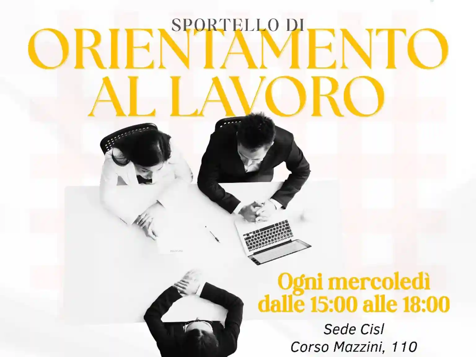 Foto per "Nasce lo Sportello di Orientamento al Lavoro: Arcidiocesi e CISL insieme per i giovani" del 24 ottobre 2026