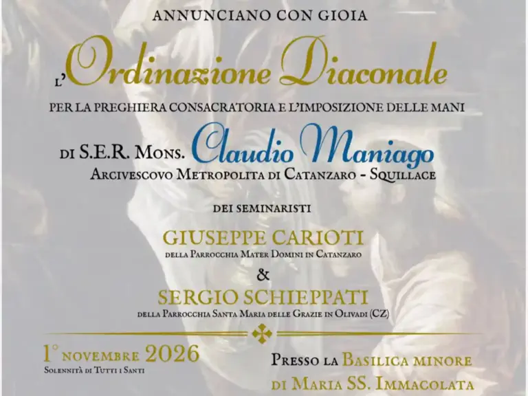 Foto per "Tutti i Santi, due nuovi diaconi per Catanzaro-Squillace" del 31 ottobre 2026